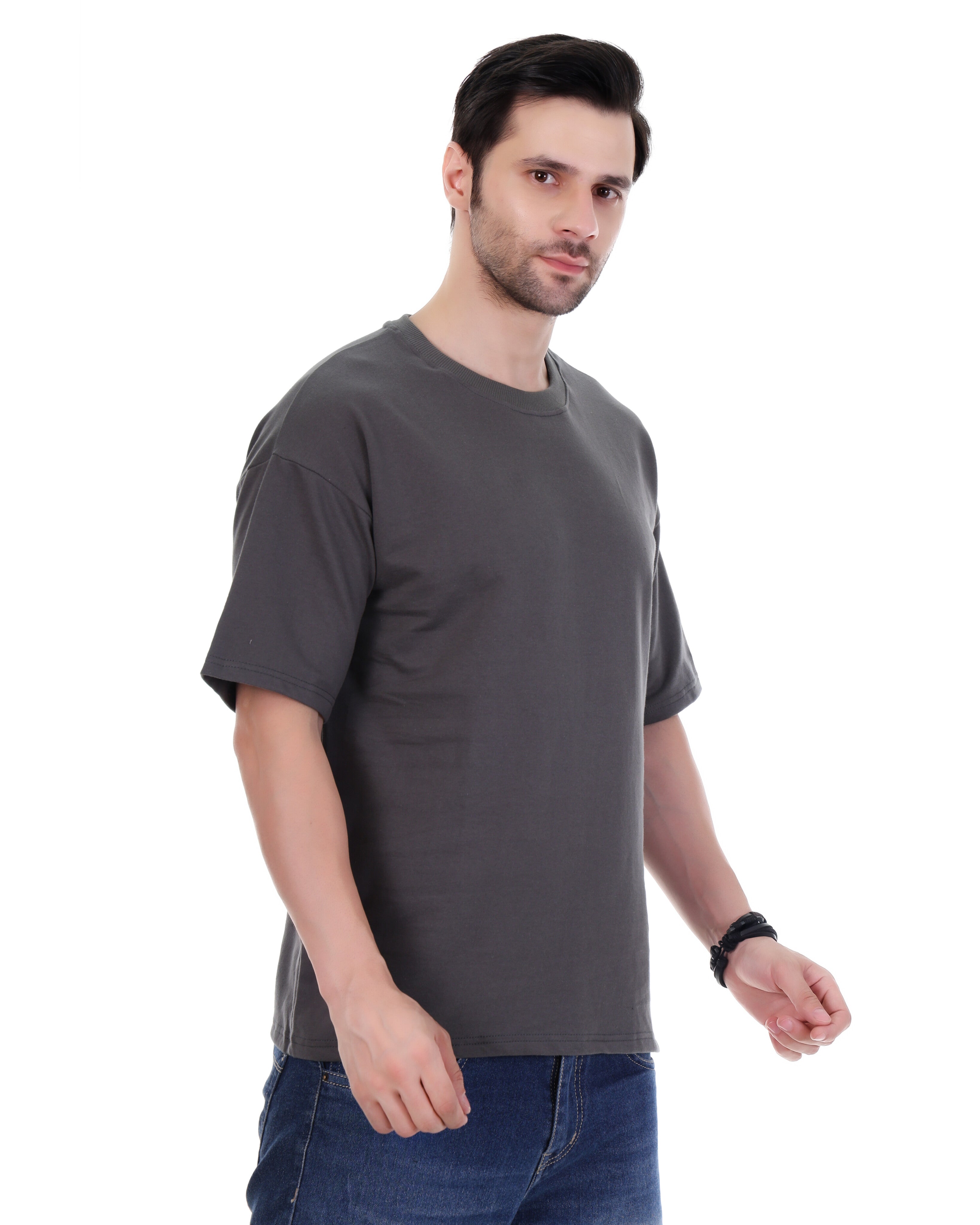 Men's Charcoal Grey "Snike Fashion" Graphic Premium T-Shirt